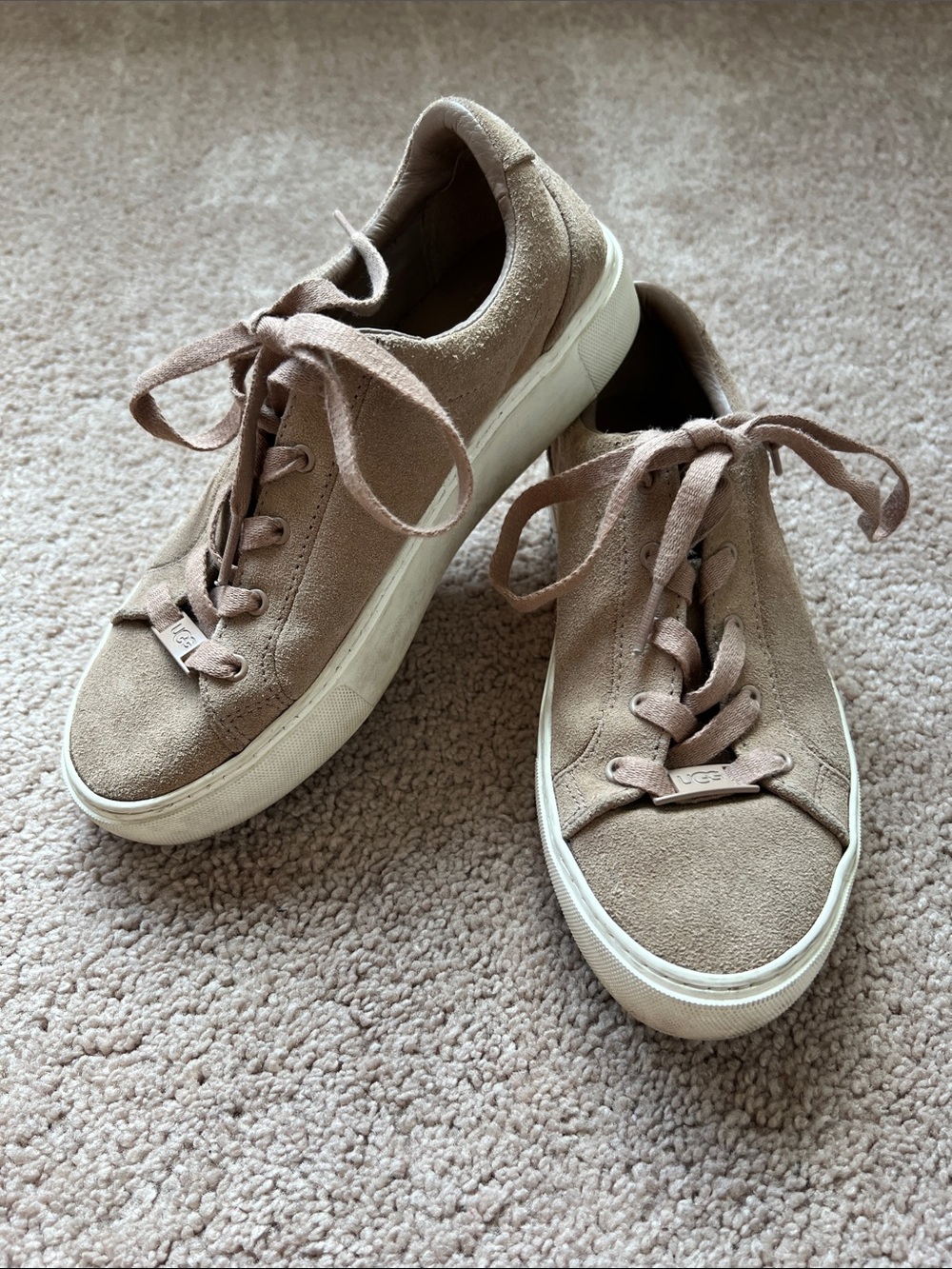 UGG Women’s Taupe Suede Low-Top Sneakers